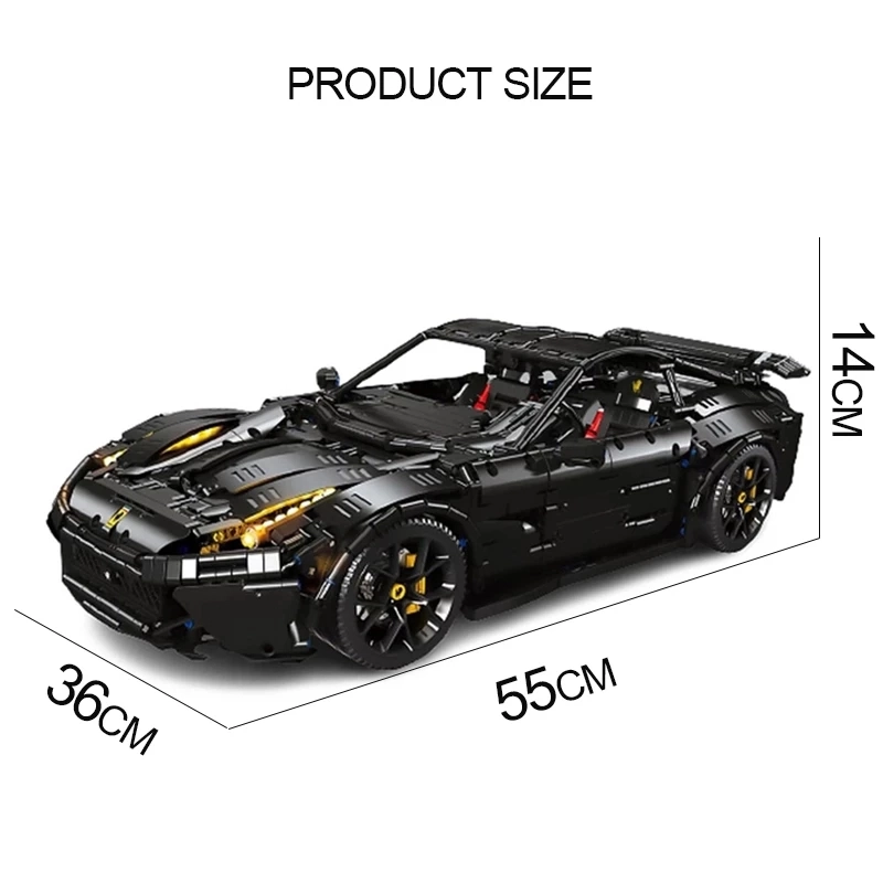 JieStar 91102 Moc F12 Super Sport Racing Car Model RSR Bricks Building Blocks 3097Pcs with Motor Ship From Europe.