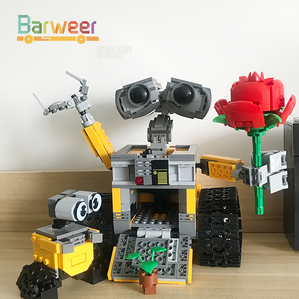 Moc Idea 66033 Movie WALL-E Robot  with Small WALL-E Rose Building Blocks 836pcs Bricks Toys Ship From China.(can be use Motor)