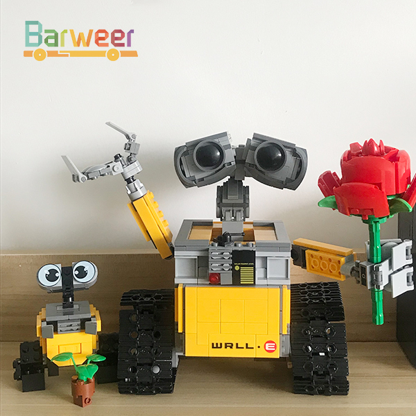 Moc Idea 66033 Movie WALL-E Robot  with Small WALL-E Rose Building Blocks 836pcs Bricks Toys Ship From China.(can be use Motor)