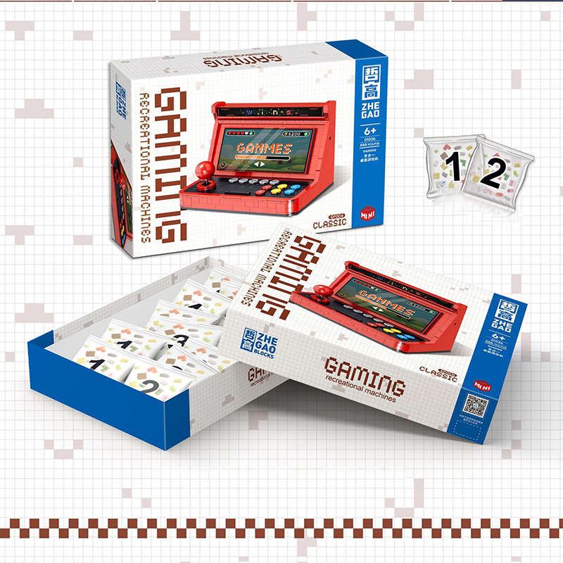 ZHEGAO QL01026 Mini Bricks Game Console Gamins Building Blocks 666pcs Toys Gift Ship From China.
