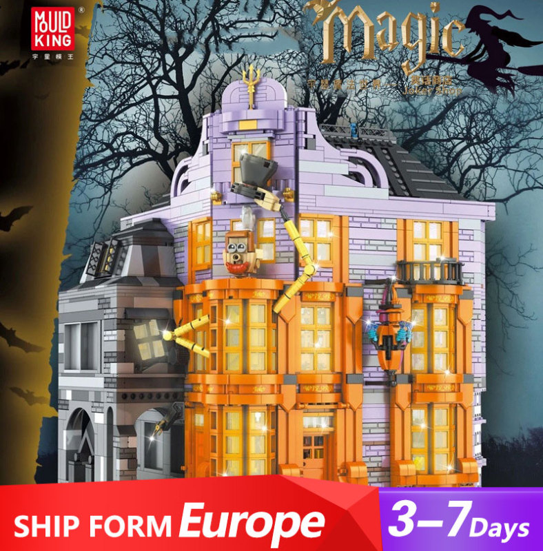 Mould King 16041 Movie & Game Series Magic Joker Shop Blocks 3468pcs Bricks Ship From Europe 3-7 Days Delivery
