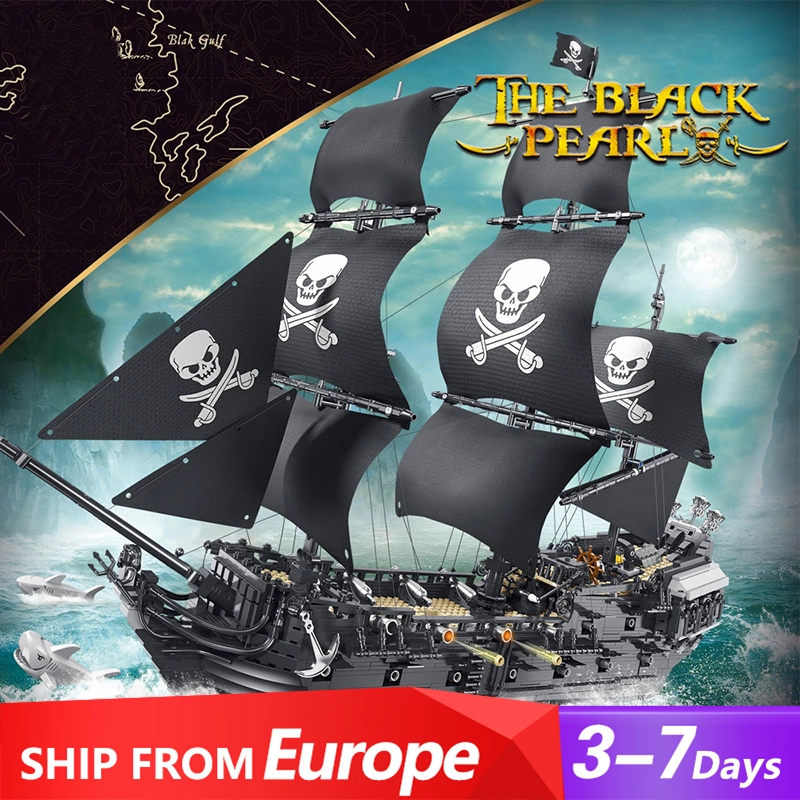 Dk6001 The Black Pearl Ship Pirate Moc Building Blocks 3423pcs Bricks Educational Toys from Europe 3-7 Working Days Delivery.