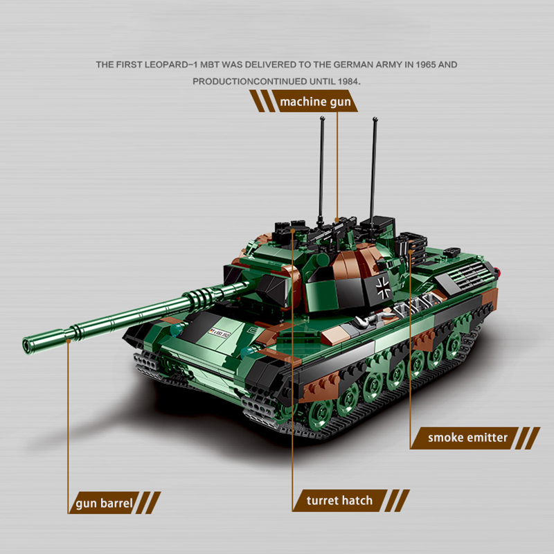 XINGBAO 06049 Military Series Kampfpanzer Leopard 1 Building Blocks 1145pcs Bricks From China.