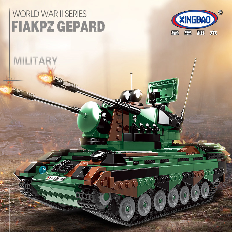 XingBao 06045 Moc Military 1:30 FlakPz Gepard Building Blocks 1352pcs Bricks Toys From China.