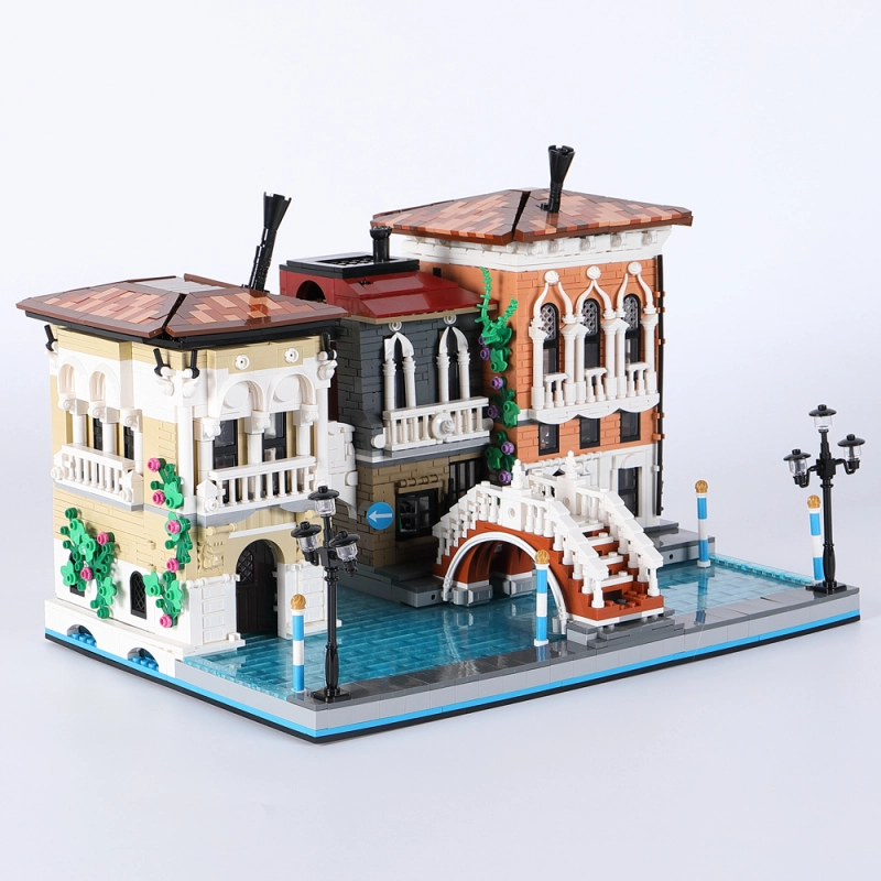 JieStar 89122 Ideas The Little Venice City Street View Architecture Series MOC Model Modular Building Blocks 3050pcs Brick Toys Kids Gift Set China