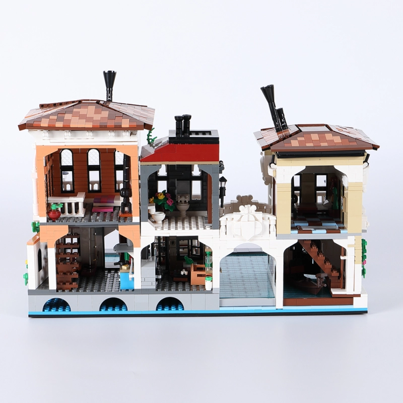 JieStar 89122 Ideas The Little Venice City Street View Architecture Series MOC Model Modular Building Blocks 3050pcs Brick Toys Kids Gift Set China