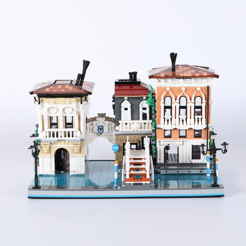 JieStar 89122 Ideas The Little Venice City Street View Architecture Series MOC Model Modular Building Blocks 3050pcs Brick Toys Kids Gift Set China