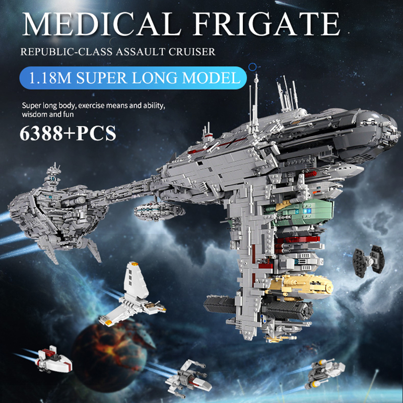 Mould King 21001 Star Wars Mortesv's UCS Nebulon-B Medical Frigate Building Blocks 5724pcs Bricks Ship From Europe 3-7 Days Delivery