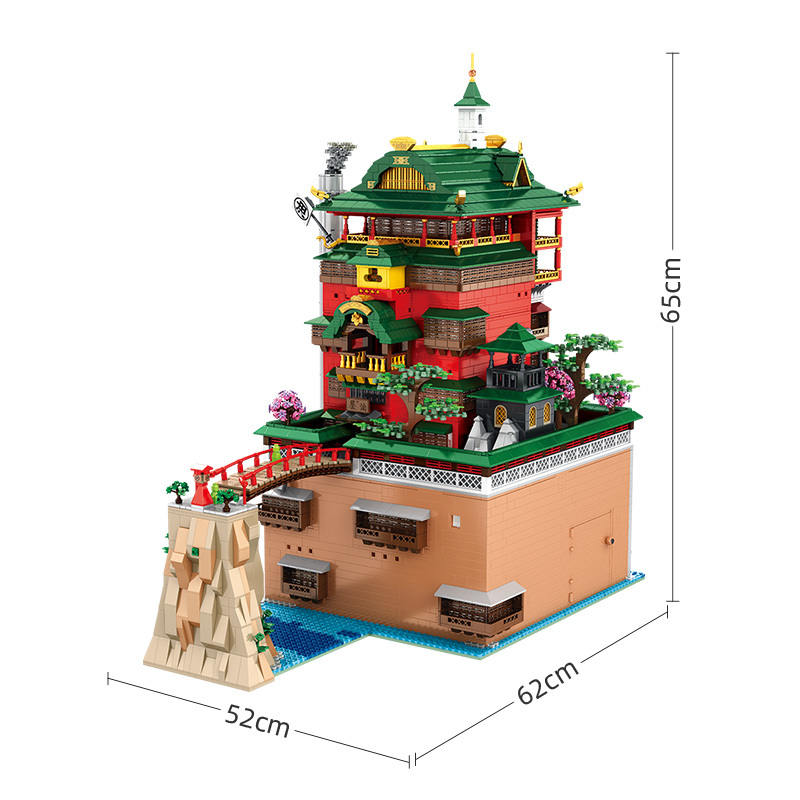 TAIGE 55121 Spirited Away Oil House Street View Architecture Building Blocks 6786pcs Bricks Ship From Europe 3-7 Days