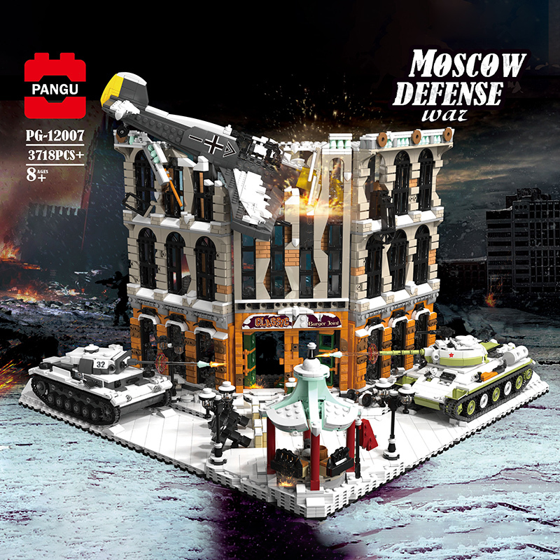 PANGU PG12007 MOC Military Moscow Defense War Building Blocks 3718pcs Bricks Toys From China.