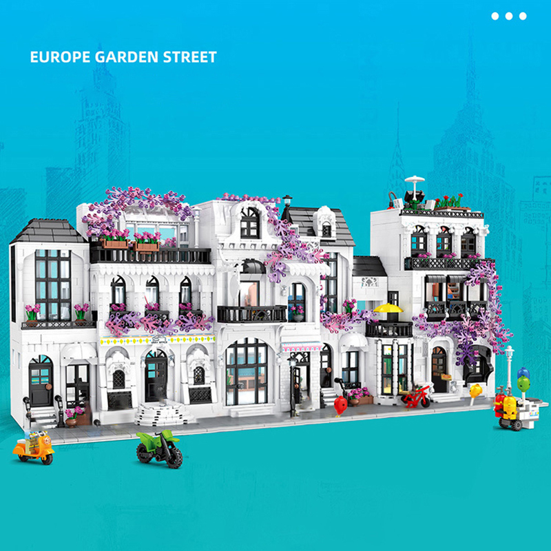 JUHANG 86014 MOC Creator Expert Europe Garden Street Building Blocks 1952pcs Bricks Ship From Europe 3-7 Days Delivery