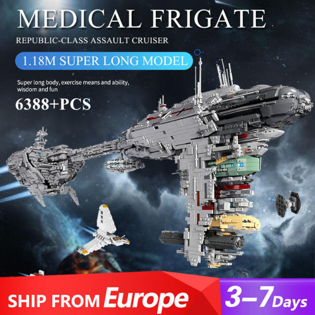Mould King 21001 Star Wars Mortesv's UCS Nebulon-B Medical Frigate Building Blocks 5724pcs Bricks Ship From Europe 3-7 Days Delivery