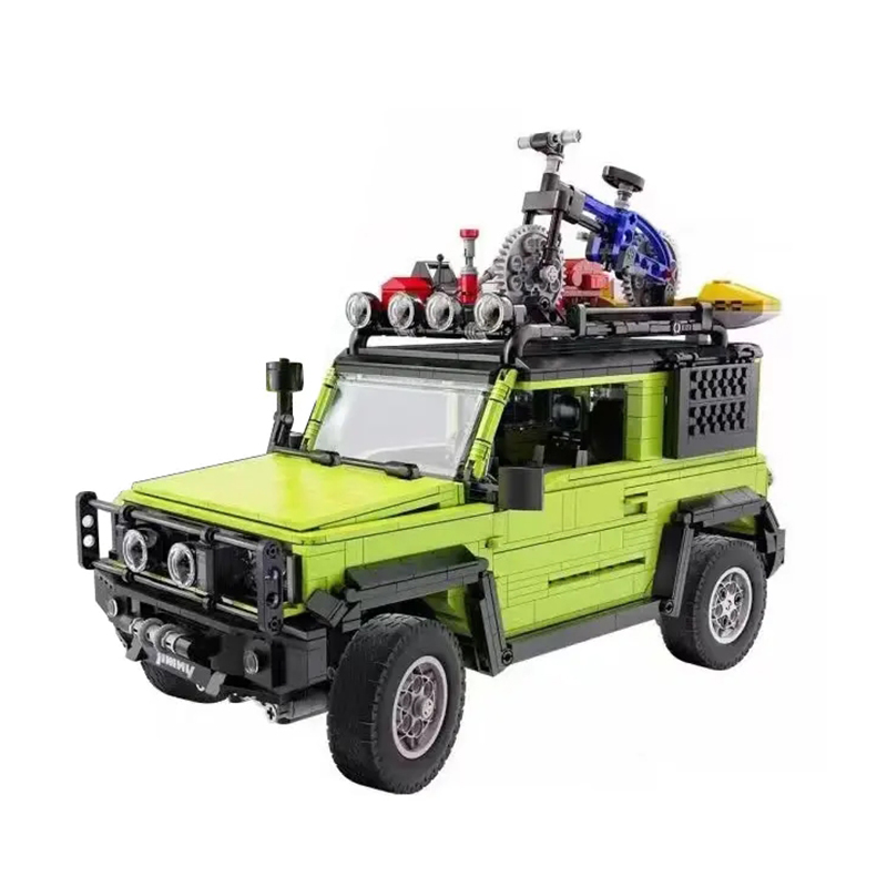 CaDa C62001 Moc Technic Green &quot;Suzuki&quot; Jimmy Car Building Blocks with Motor 1803pcs 1:12 Bricks Toys Ship From China.