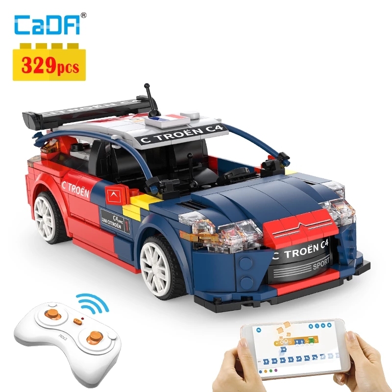 CaDa C51078 MOC Technic Remote Control 2008 "Citroen "C4 WRC Building Blocks 329pcs Bricks Toys Ship From China.