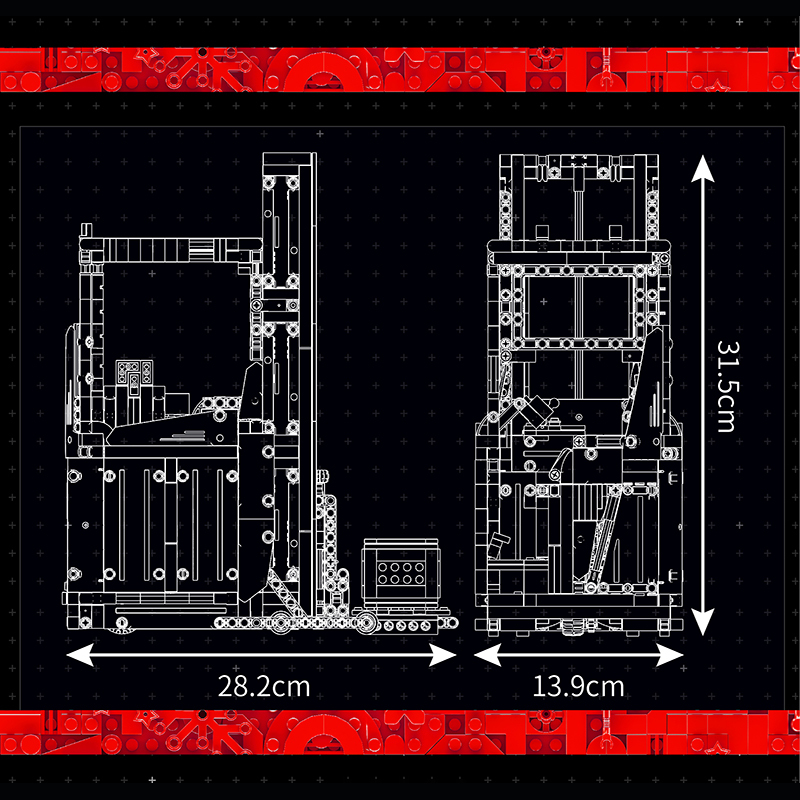 Mould King 17041 Moc Technic Motor Red Reach Truck Car Model Building Blocks 1506pcs Bricks Toys From China.