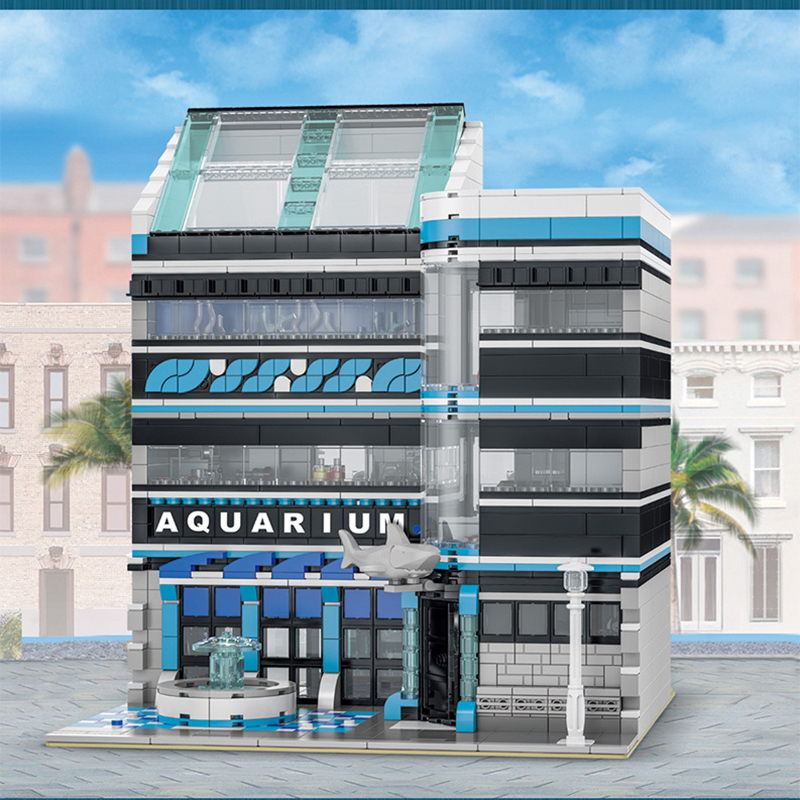 UrGe 10186 Modular Buildings Aquarium Building Blocks 2234pcs Bricks Toys From USA 3-7 Days Delivery.