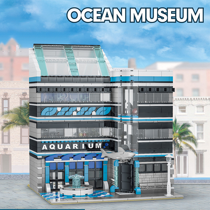 UrGe 10186 Modular Buildings Aquarium Building Blocks 2234pcs Bricks Toys From USA 3-7 Days Delivery.