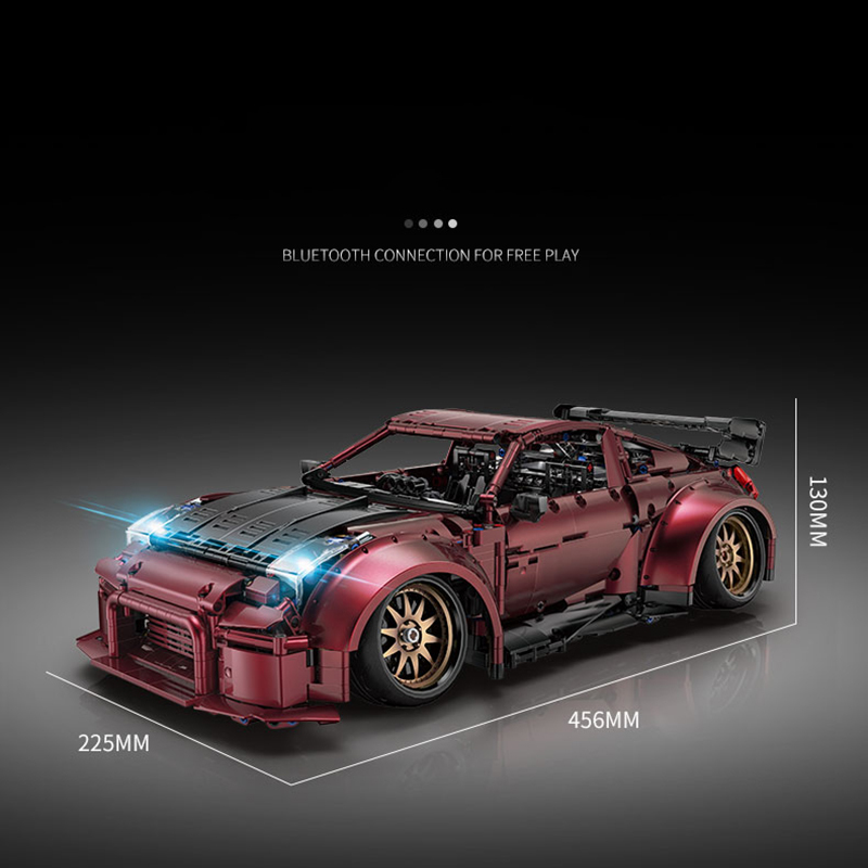 HappyBuild YC-23005 Technic MOC Dynamic version Red Turbo Sports Car 2238pcs Bricks Toys From China.