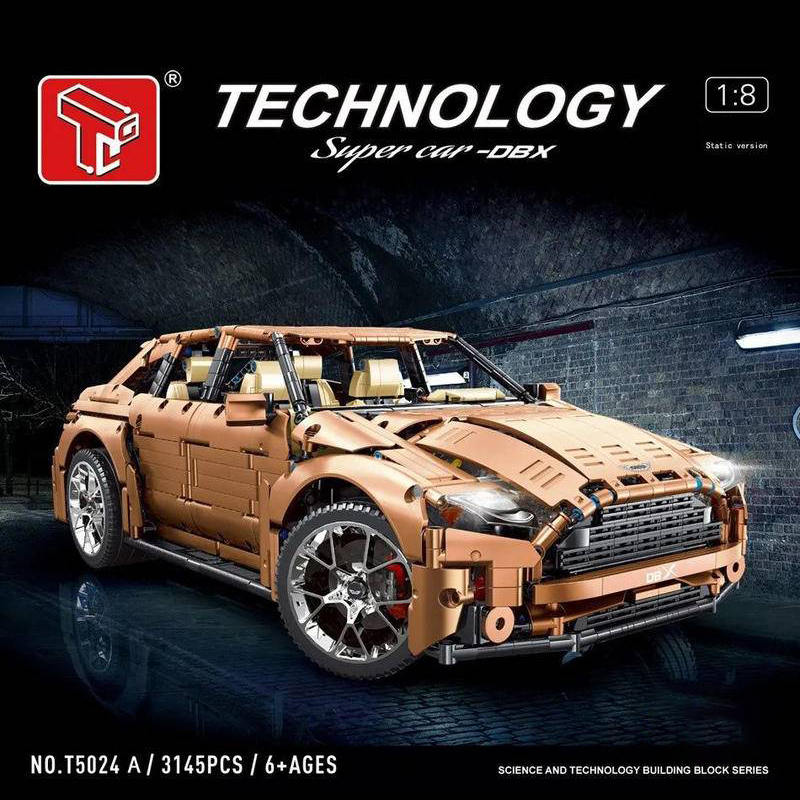 TaiGaoLe T5024A Technic MOC Champagne 1:8 Dynamic version Super Car DBX Building Blocks 3145pcs Bricks Toys From China.