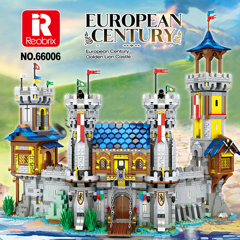 Rebbrix 66006 Military Medieval Lion Country Castle Building Block City Town 2722PCS Bricks Model Set Toys From China