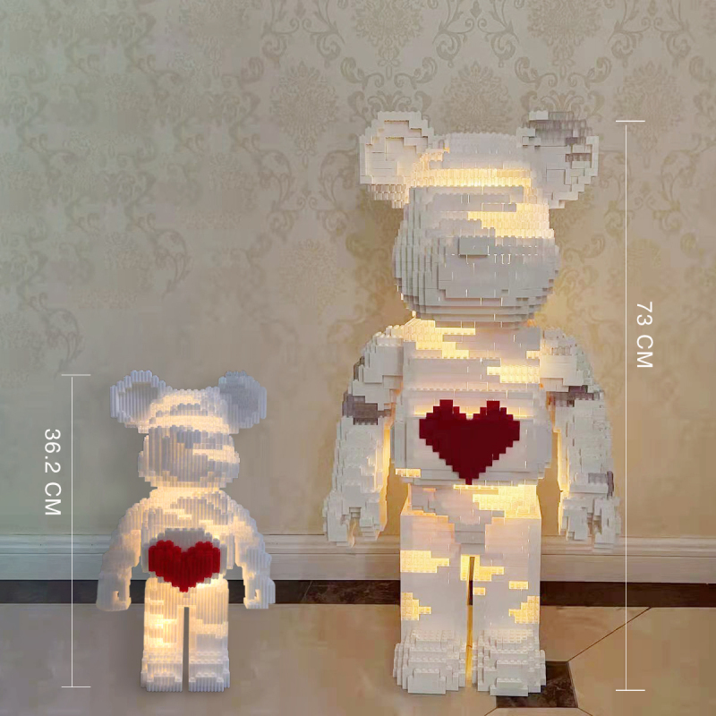 57030 MINI Block Bricks Moc Creator Idea Love Violent Bear 36.2cm Bear BRICKS Toys Gift From China.(with Light)