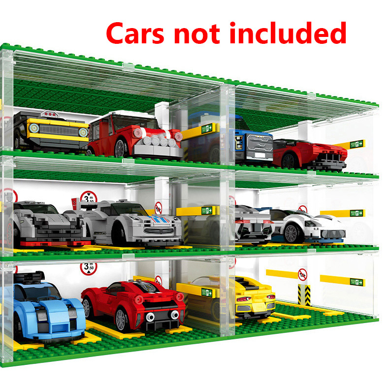 SY 5109 MOC Famous Car World The Garage Building Blocks (not include the car)Racing carbarn Bricks From China.