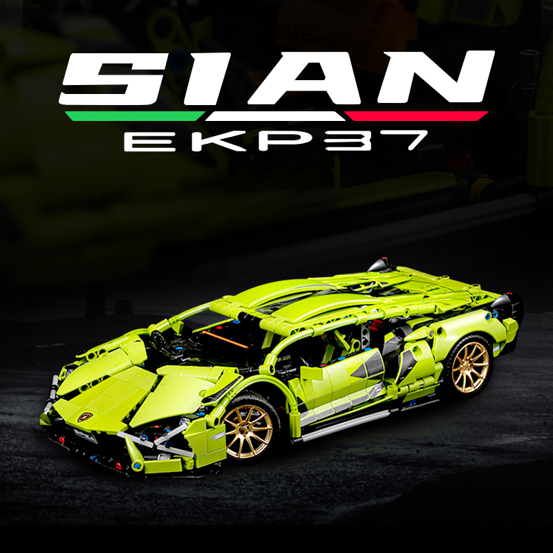 9913 Moc Technic 1:14 LAM static version Sports Car Building Blocks Super Car Bricks 1280PCS Toys From China.