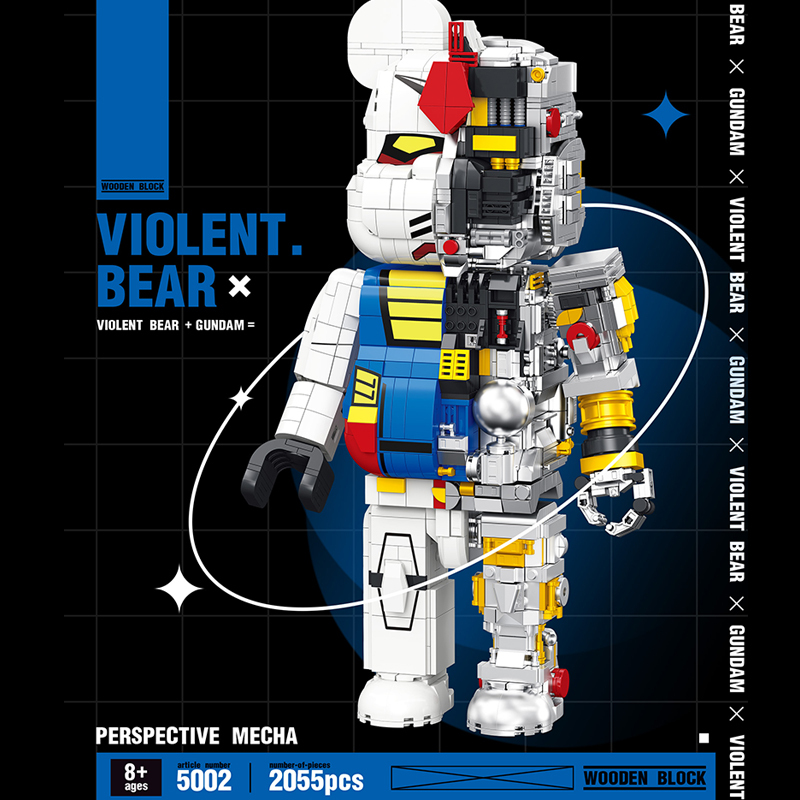 WOODEN Block 5002 MOC Idea Creator Violent Bear Building Blocks 2055pcs Bricks Toys From China.
