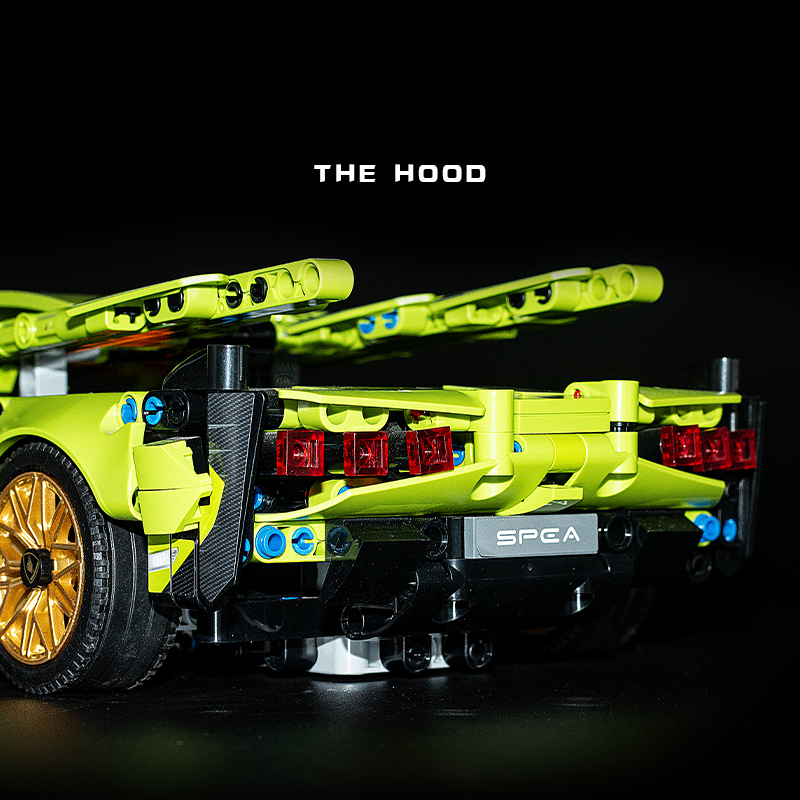 9913 Moc Technic 1:14 LAM static version Sports Car Building Blocks Super Car Bricks 1280PCS Toys From China.