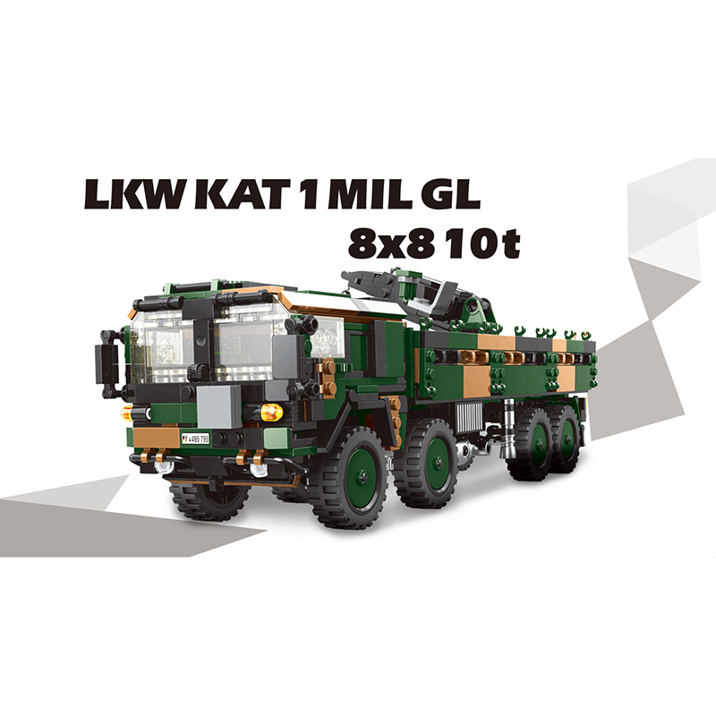 XINGBAO 06052 Moc Military Car LKW KAT 1MIL GL Building Blocks 8*8 10t With 893pcs BRICKS Toys From China.