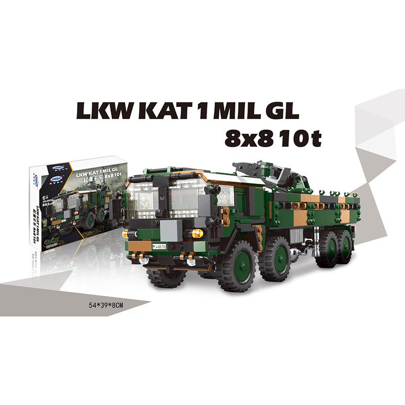 XINGBAO 06052 Moc Military Car LKW KAT 1MIL GL Building Blocks 8*8 10t With 893pcs BRICKS Toys From China.