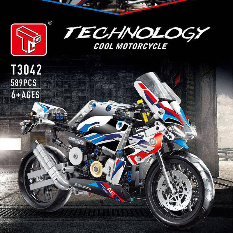 TAIGAOLE T3042 MOC Technic BMW 1000RR Motorcycle Building Blocks static version 589pcs Bricks Toys From China.