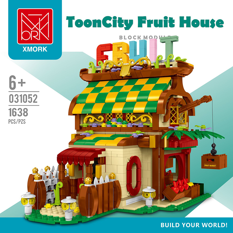 MORK 031052 MOC Modular Buildings ToonCity Fruit House Building Blocks 1638pcs Bricks Toys From China.
