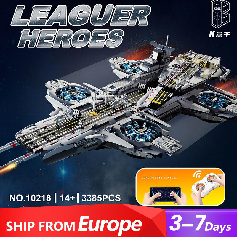 K-Box 10218 Moc Technic Leaguer Heroes Helicarrier with Motor Building Blocks 3385pcs Bricks toys From Europe 3-7 Days Delivery