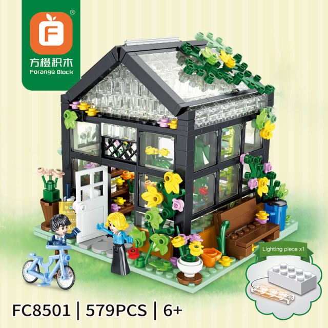 Forange FC8501 MOC Girl Dream Cottage Flower Shop Building Blocks 579PCS Bricks Toys Gift From China.