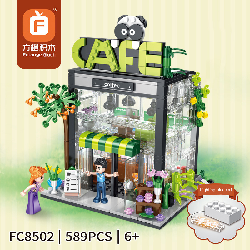 Forange FC8502 MOC Girl Dream Cottage CAFE Shop Building Blocks 589PCS Bricks Toys Gift From China.