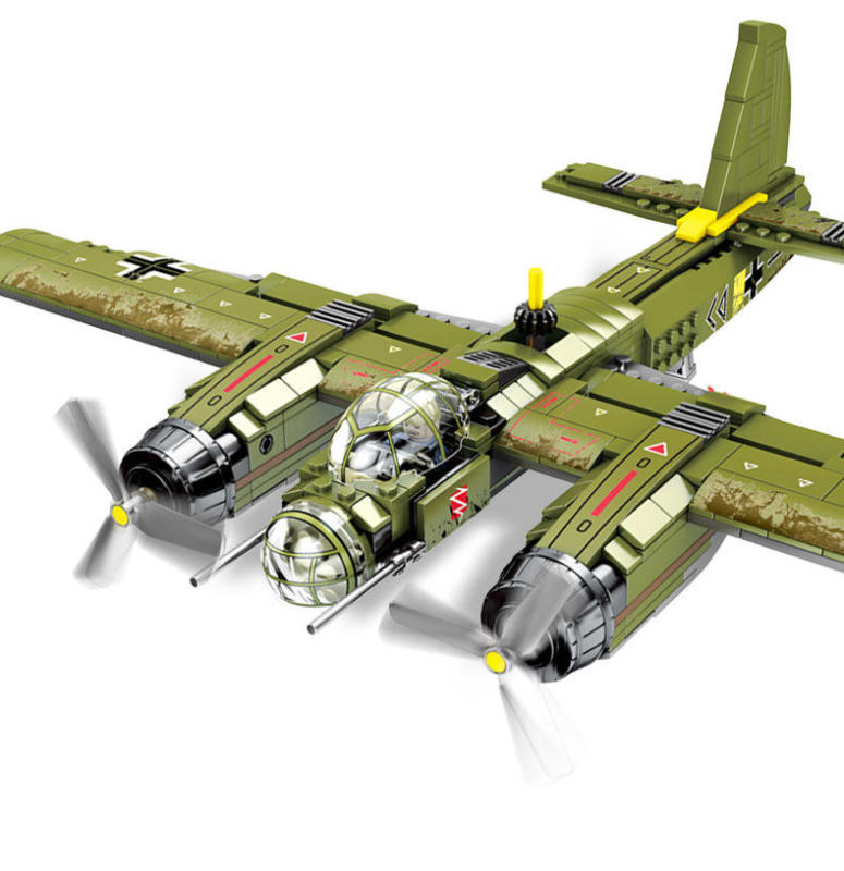 SEMBO 101037 MOC Military Empires of Steel Ju-88 Bomber Building Blocks 559pcs Bricks toys From China Delivery.