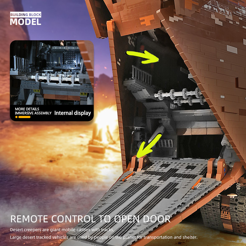 Mould King 21009 MOC Movie & Game Star Wars Cavegod UCS Sandcrawler Building Blocks Toys 13168pcs Bricks From Europe 3-7 Days Delivery