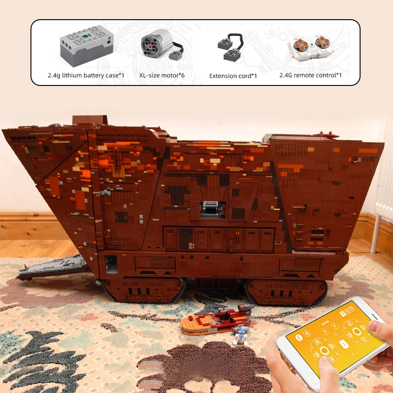 Mould King 21009 MOC Movie & Game Star Wars Cavegod UCS Sandcrawler Building Blocks Toys 13168pcs Bricks From Europe 3-7 Days Delivery