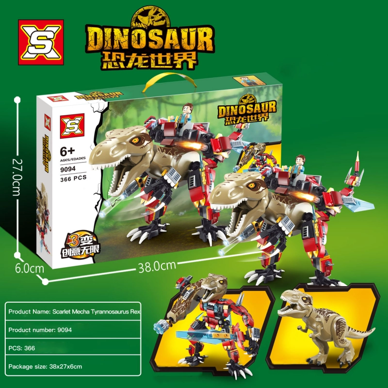 SX9303 SX9304 SX9305 SX9306 Creator Dinosaur World Building Blocks Toys Game Bricks From China Delivery.