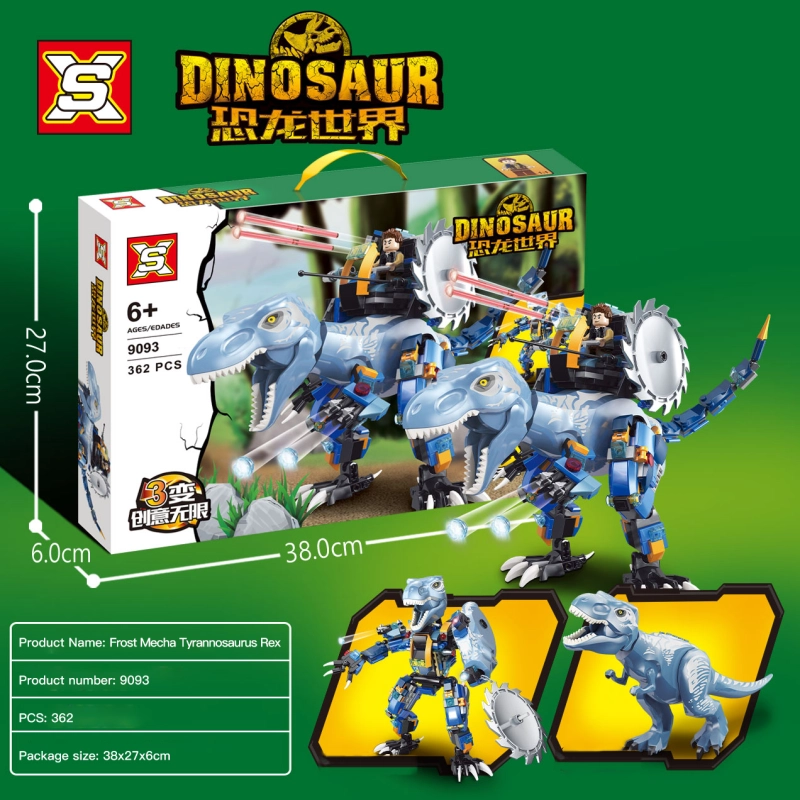 SX9303 SX9304 SX9305 SX9306 Creator Dinosaur World Building Blocks Toys Game Bricks From China Delivery.