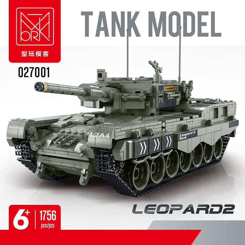 MORK 027001 MOC Military Leopard-2 Tank Model Building Blocks 1756pcs Bricks Toys From China Delivery.