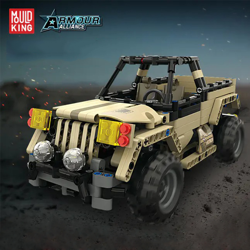 MouldKing 13013 Technic Series 13013 Armored Union Military Pickup Truck Building Blocks 495pcs Brick Kids Toys Gifts From China
