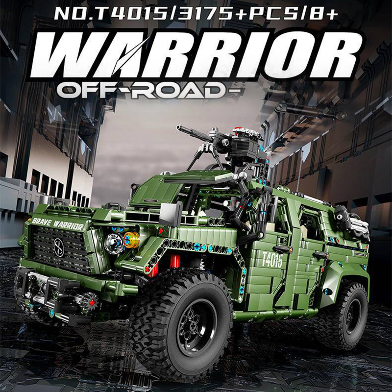 TAIGAOLE T4015 Technic Moc 1:8 WARRIOR CAR Building Blocks Dynamic version 3175pcs Bricks Toys From China Delivery.