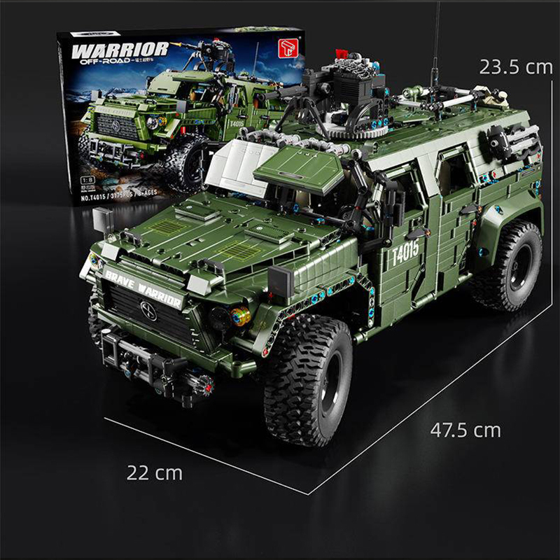 TAIGAOLE T4015 Technic Moc 1:8 WARRIOR CAR Building Blocks Dynamic version 3175pcs Bricks Toys From China Delivery.