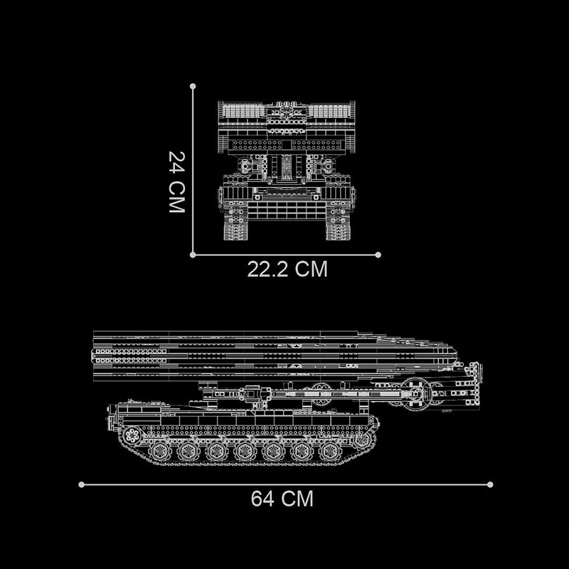 Mould King 20002 Technic Remote Control Ultimate Abrams with Bridge Layer AVLB Building Blocks 2388pcs Bricks From China Delivery.