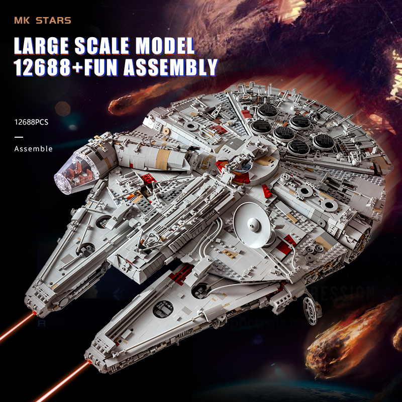 Mould King 21026 Star Wars Millennium Falcon ROTJ (Mark II) Building Blocks 12688pcs Bricks From China Delivery.