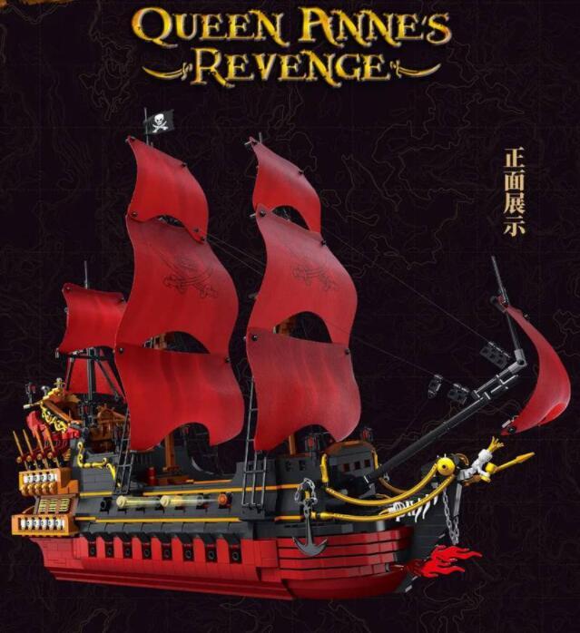 DK6002 Ideas Pirate Ship Queen Anne's Revenge Pirate Ship Caribbeans 3694pcs Building Blocks From Europe Delivery 3-7 Days Delivery