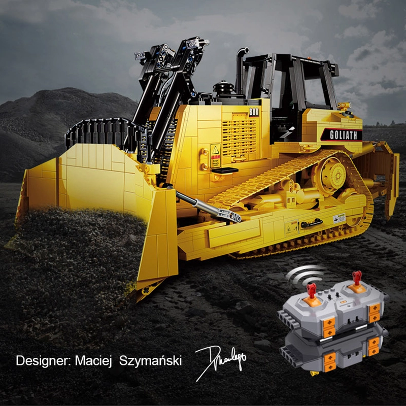 CaDa C61056 MOC Technical Heavy Bulldozer Car Model 2826pcs Building Blocks Toys with Motor From Europe 3-7 Days Delivery