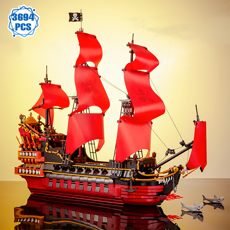 DK6002 Ideas Pirate Ship Queen Anne's Revenge Pirate Ship Caribbeans 3694pcs Building Blocks From Europe Delivery 3-7 Days Delivery